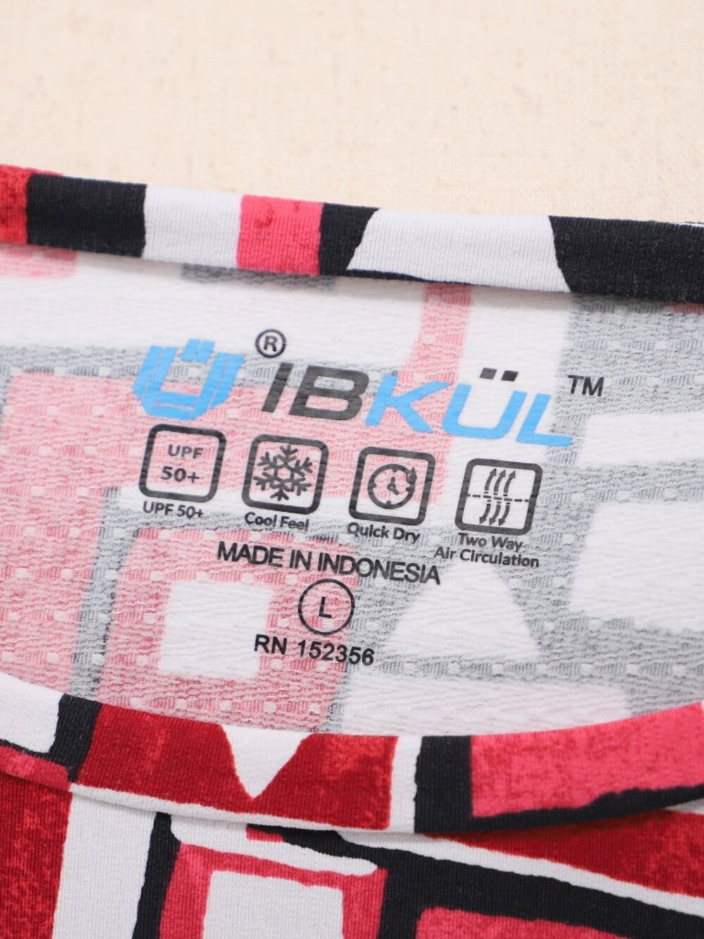 IBKUL UPF 50+ Icefil Cooling Tech Crewneck Long Sleeve Top Size L - Picture 6 of 7